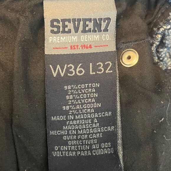 Seven7 Jeans Men's Premium Distressed Denim Slim Straight Leg Jeans Sz W36 L32 - Picture 8 of 9